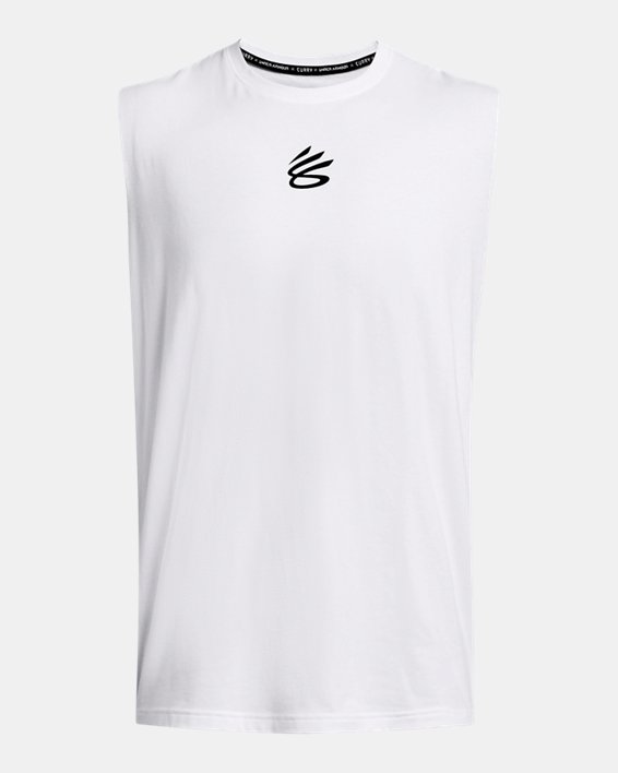 Men's Curry Sleeveless Shirt in White image number 2
